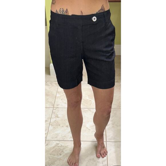 Style & Co Denim Shorts Womens 2P Mid Rise Zip Up Lightweight Chino - Picture 3 of 5